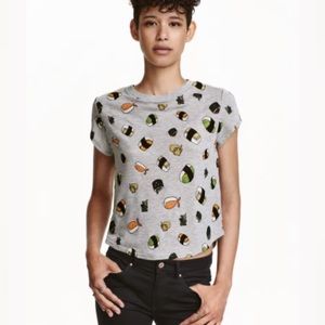Cropped Sushi T Shirt